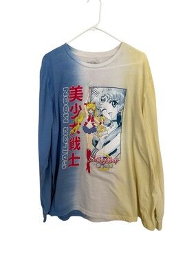 Only Sailor Moon Crystal Ombre Long Sleeve Tee - Blue & Yellow